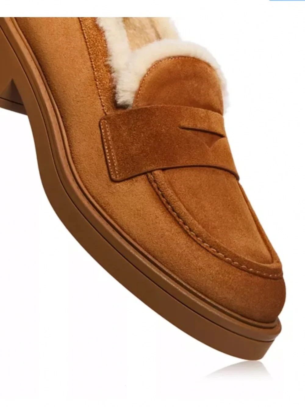 Stuart Weitzman CELIA LITE SHEARLING Suede LOAFER. BRAND NEW!! Size 8.5